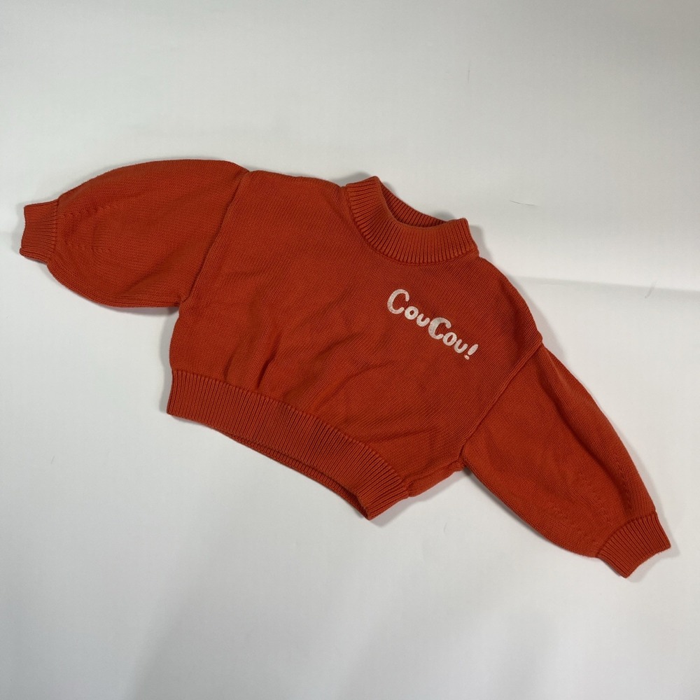 Mini Rodini Baby Coucou Cotton Sweater Orange